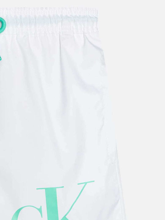 Calvin Klein Kids Swimwear Swim Shorts White
