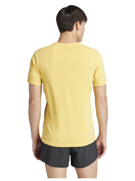 Adidas Adizero Ανδρικό Αθλητικό T-shirt Κοντομάνικο Κίτρινο