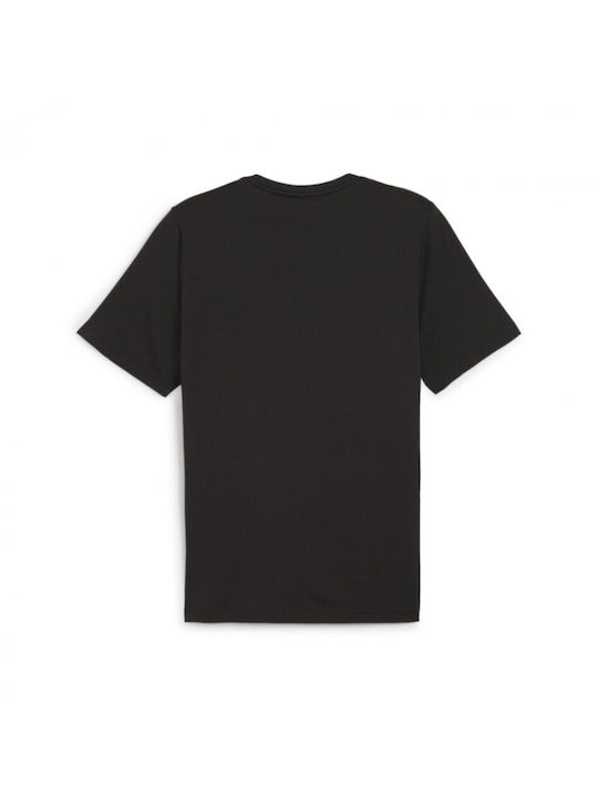 Puma Ανδρικό Αθλητικό T-shirt Κοντομάνικο Black