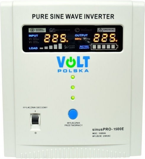 Volt Polska Sinus PRO 1500 E UPS 1500VA 1500W με 2 Schuko Πρίζες