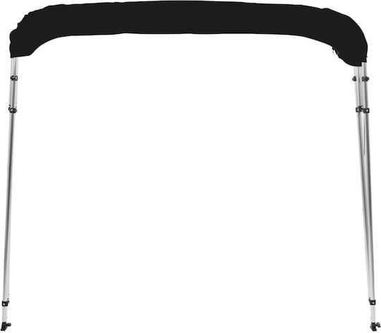 vidaXL Aluminium Boat Canopy L236xW199xH135cm Black