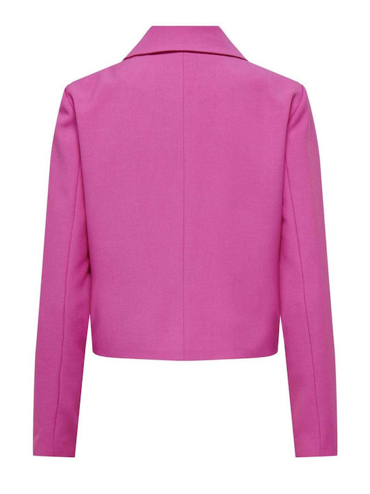 Only Scurt Blazer pentru femei Sacou Fuchsia