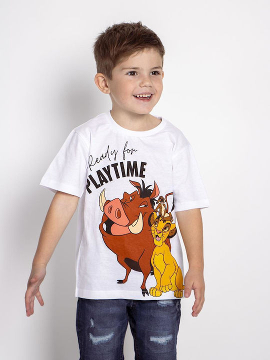 Kinderoberteile Kurzärmelig Weiß Lion King
