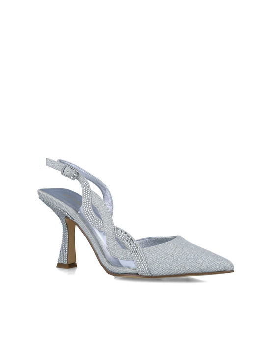 Menbur Synthetic Leather Silver Medium Heels