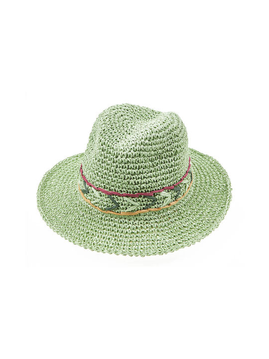 Verde Femei Wicker Pălărie Verde