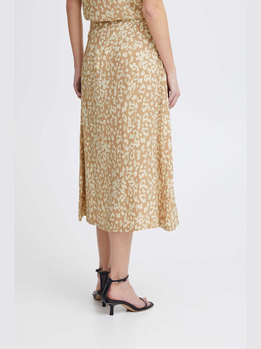 ICHI Skirt Leopard Natural