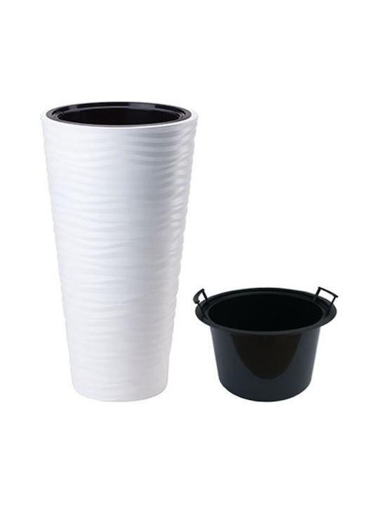 Prosperplast Vaze Pentru Plante Din Plastic Alb 39x39x75cm 2 Bucăți