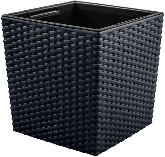 Ghiveci Rattan Gri