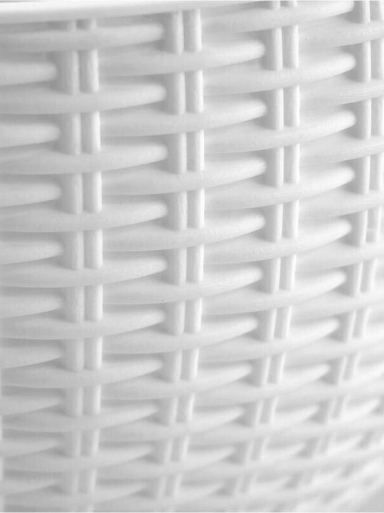 Κρεμαστό Κασπώ Rattan Λευκό 58x58x27εκ.