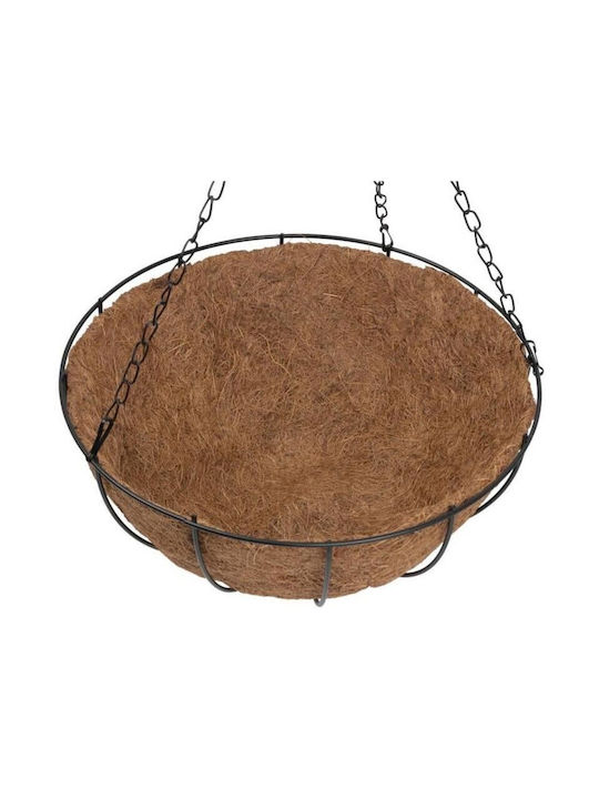 Hängend Übertopf Metall Braun 30x30x15εκ.