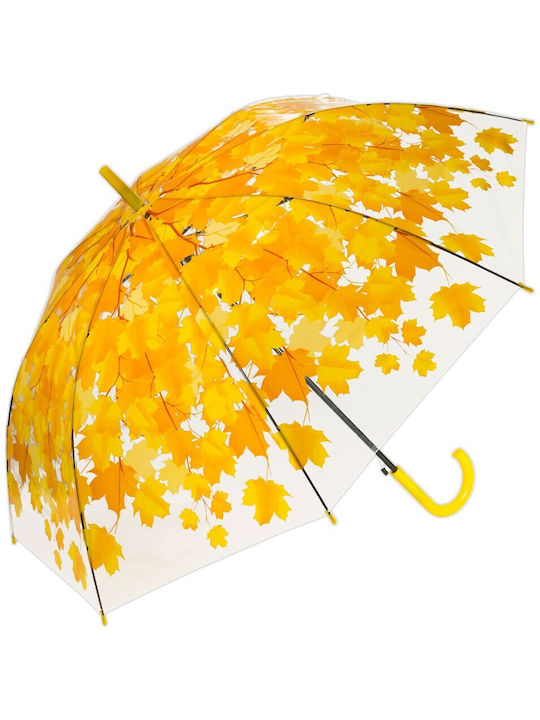 Regenschirm 8 Strahlen transparent mit automatischem Rattan Seasons