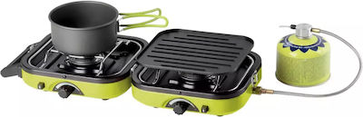 Dual Compact + Grill Double Camping Stove