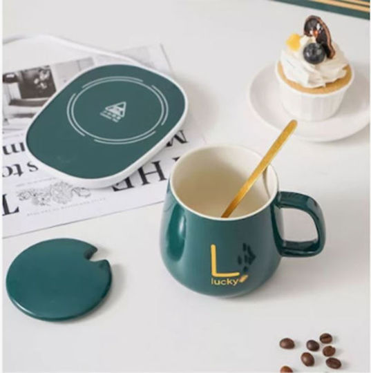 Base Mug Ceramic with Lid Green