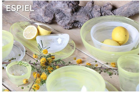 Espiel Atlas Alabaster Μπωλ Σερβιρίσματος Στρογγυλό Κίτρινο με Διάμετρο 15εκ. 6τμχ
