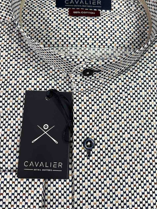 Cavalier Men's Shirt Long Sleeve Cotton Blue