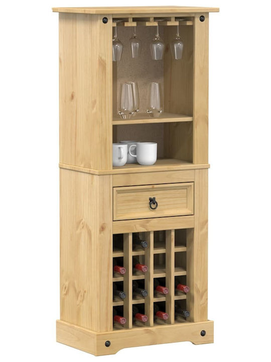 vidaXL Επιδαπέδια Κάβα Ποτών Ξύλινη Καφέ 56x35x120εκ.