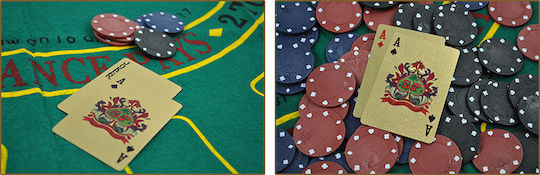 Zola Playing Card Set Plastic 9x6 Cm Gold