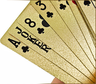 Zola Playing Card Set Plastic 9x6 Cm Gold