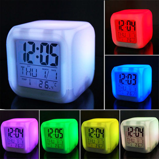 Масов Дигитален Часовник LED с Будилник Прозрачен E002