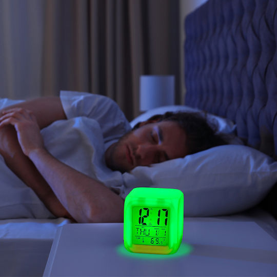 Масов Дигитален Часовник LED с Будилник Прозрачен E002