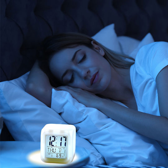 Масов Дигитален Часовник LED с Будилник Прозрачен E002
