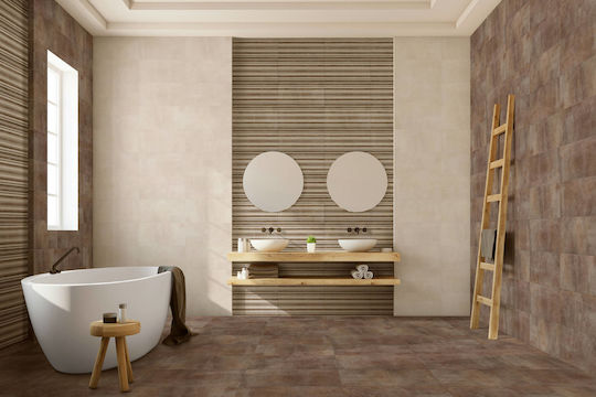 Keros Bronx Πλακάκι Δαπέδου Εσωτερικού Χώρου Ματ 50x25cm Beige