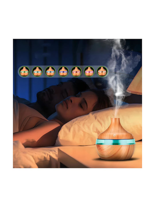 Aromatherapy Led Συσκευή Αρωματοθεραπείας Υπερήχων με Χρονοδιακόπτη Πράσινη 500ml E687
