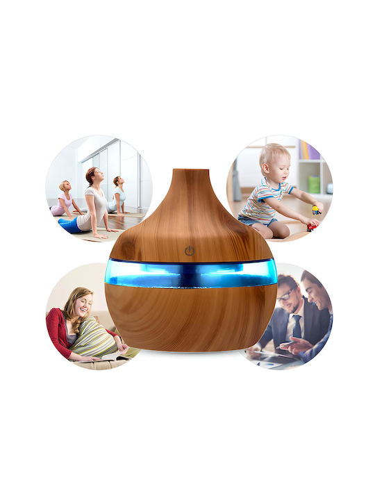 Aromatherapy Led Συσκευή Αρωματοθεραπείας Υπερήχων με Χρονοδιακόπτη Πράσινη 500ml E687