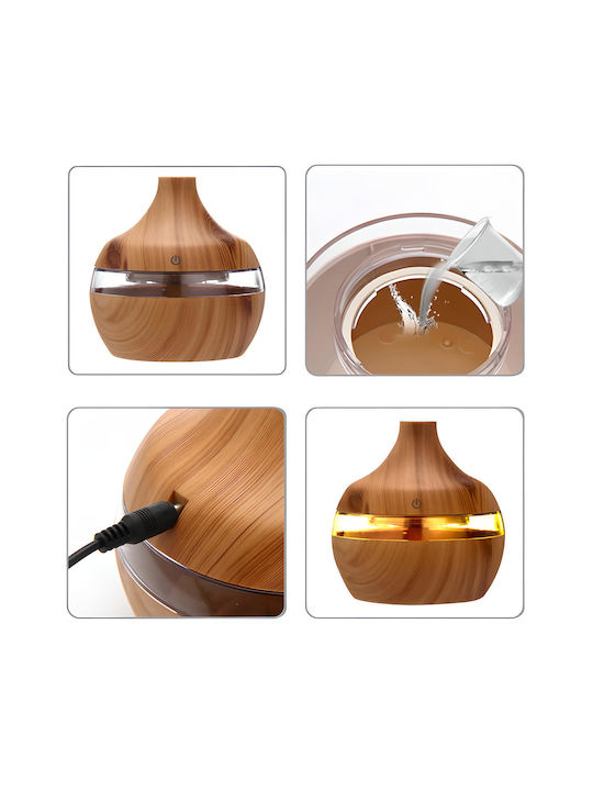 Aromatherapy Led Συσκευή Αρωματοθεραπείας Υπερήχων με Χρονοδιακόπτη Πράσινη 500ml E687
