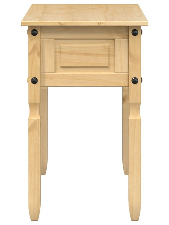 Console Table of Solid Wood & Metal Coffee L115xW46xH73cm