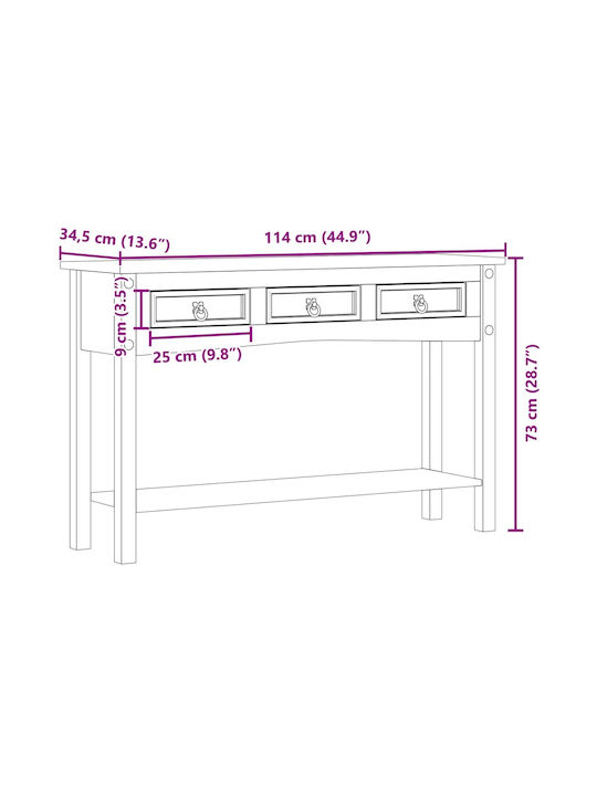 Konsole Coffee L114xB34.5xH73cm