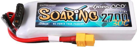 Gens Ace G-tech Soaring 2700mah 11.1v 30c 3s1p Lipo Battery
