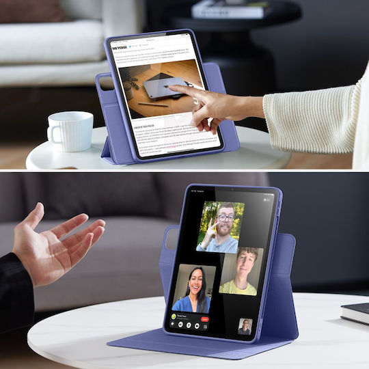 ESR Rebound Hybrid Umschlag Rückseite Robust Lila (iPad Pro 2024 11")