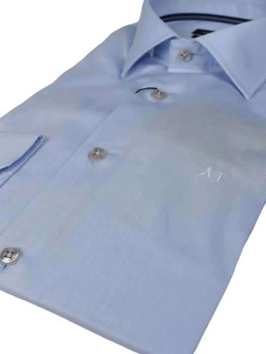 Artisti Italiani Men's Shirt Long Sleeve Light Blue