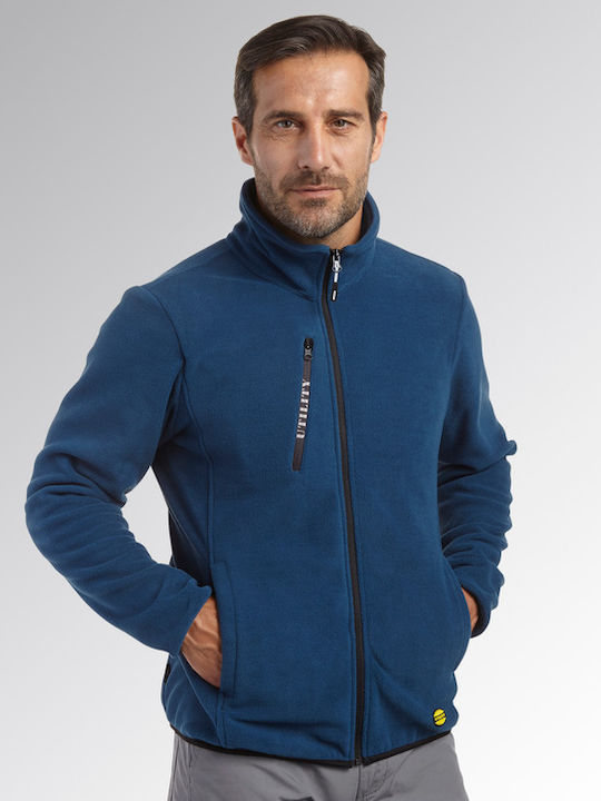 Utility Diadora Ανδρική Ζακέτα Εργασίας Fleece Μπλε