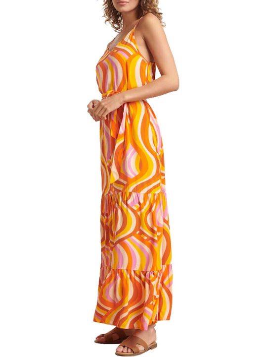 Smashed Lemon Maxi Dress Orange