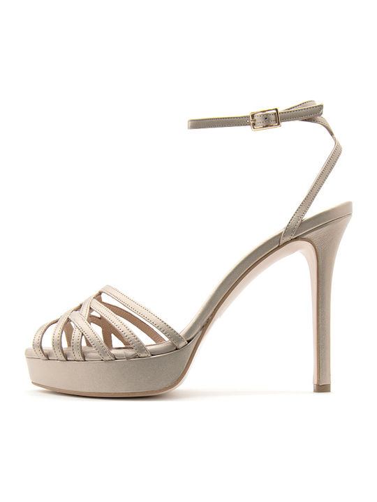 Mourtzi Leather Sandals Bronze