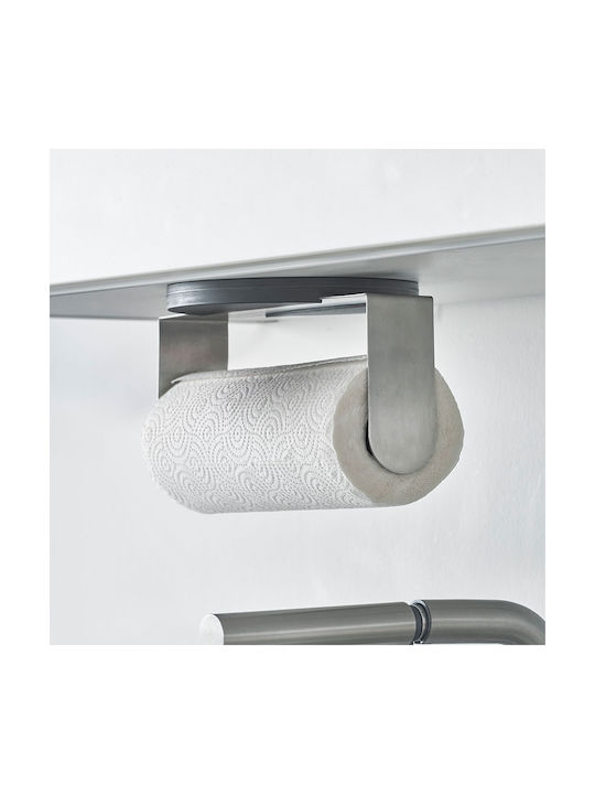 Zeller Metallic Paper Towel Holder Silver 17x17x30cm 24857