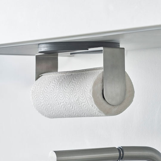 Zeller Metallic Paper Towel Holder Silver 17x17x30cm 24857