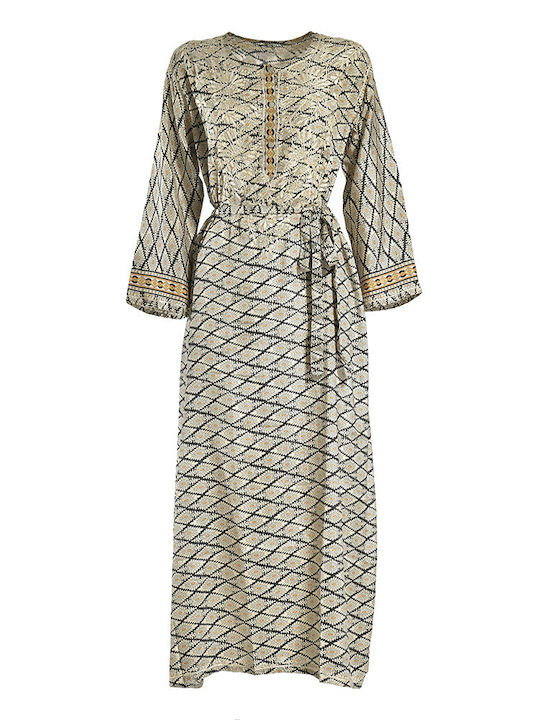 Sommer Maxi Damenkleid Beige