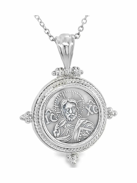 Xryseio Pendant Kids Talisman Double Sided made of Silver FL1160