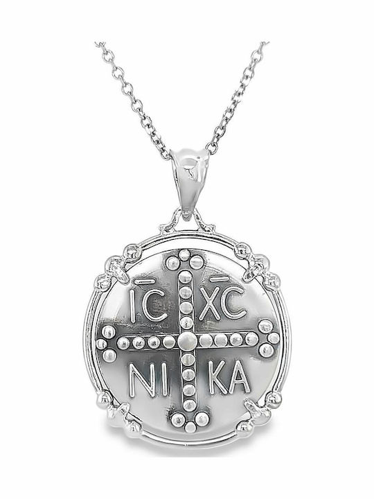 Xryseio Pendant Kids Talisman Double Sided made of Silver FL1164