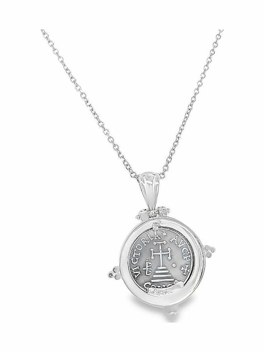 Xryseio Pendant Kids Talisman Double Sided made of Silver FL1160