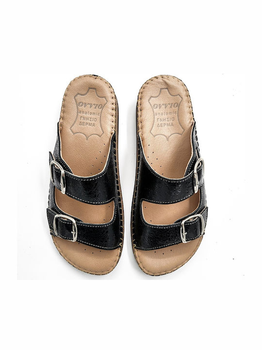 Women's Flat Sandals in Black Color