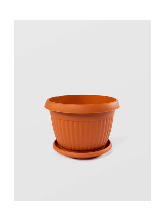 Pot Tray Plastic Brown 13×10 Cm