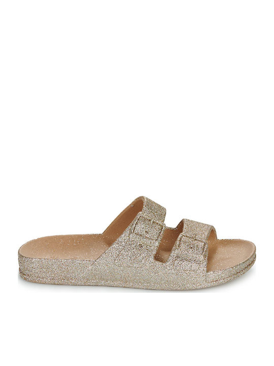 Damen Zehentrenner Stil Gold Farbe