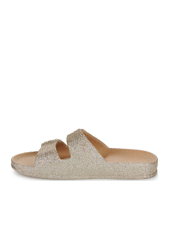Damen Zehentrenner Stil Gold Farbe