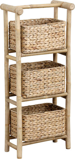 Επιδαπέδια Ραφιέρα Μπάνιου Bamboo με 3 Ράφια 39x23x91cm Επιδαπέδια Ραφιέρα Μπάνιου Bamboo με 3 Ράφια 39x23x91cm