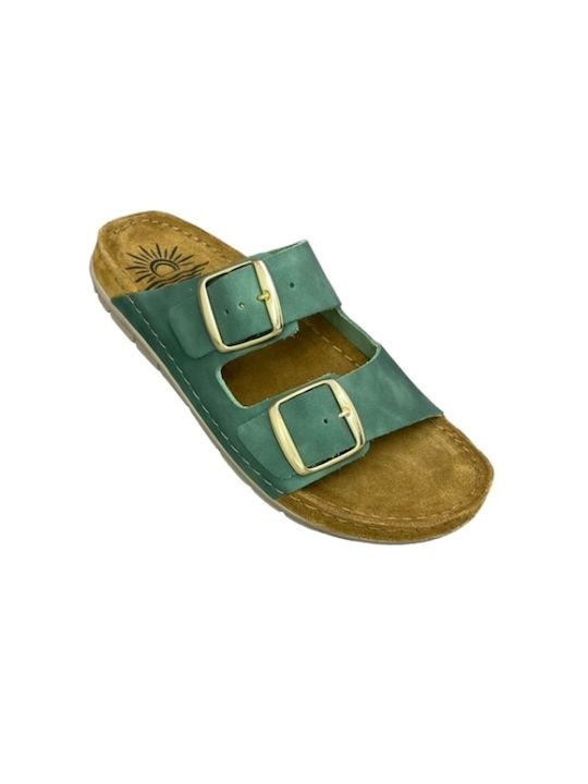 Sunny Sandals Sienna Leather Women's Flat Sandals Anatomic Pine