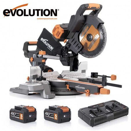 Evolution Kapp- und Gehrungssäge Elektrisch 850W Zwei Arbeitsgänge Scheibendurchmesser 255mm